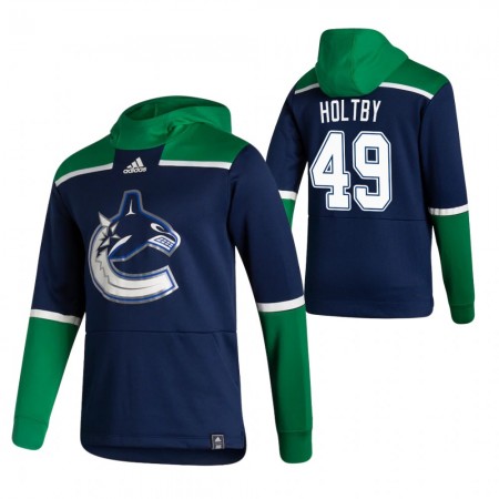 Herren Eishockey Vancouver Canucks Braden Holtby 49 2020-21 Reverse Retro Pullover Hooded Sweatshirt